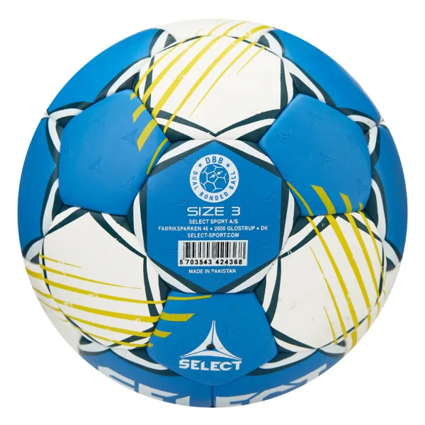 Мяч ганд. SELECT HB FORCE DB V25, 1622858205, Senior (р.3), EHF Appr,ПУ, гибр.сш., сине-белый за 8&nbsp;438.80 ₽ в Череповеце
