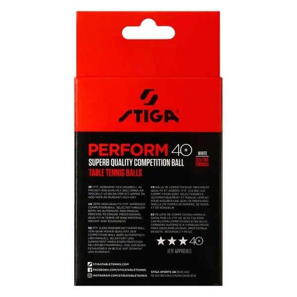 Мяч для наст. тенниса Stiga Perform 3***, 40+, 1113-2110-06, пластик, ITTF Appr., уп.6 шт, бел за 2&nbsp;121.60 ₽ в Череповеце