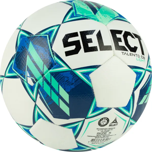 Мяч футб. SELECT Talento DB Light V23, 0775860004, р.5, 32п, ПУ, гибрид.сш, бело-зеленый за 5&nbsp;531.80 ₽ в Череповеце