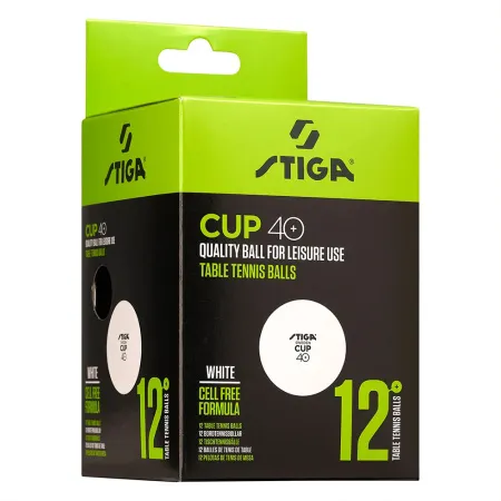 Мяч для наст. тенниса Stiga Cup ABS, 1110-2510-12, диам.40+мм, пластик, упак. 12 шт, белый за 1&nbsp;774.80 ₽ купить в Череповеце