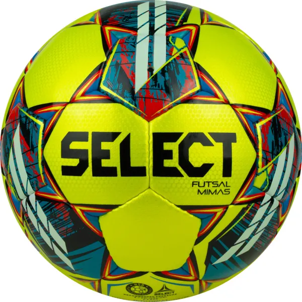 Мяч футзал. SELECT Futsal Mimas, 1053460550, р.4,FIFA Basic, 32 пан, гл.ПУ, руч.сш, жел-сине-красный за 6&nbsp;303.60 ₽ в Череповеце