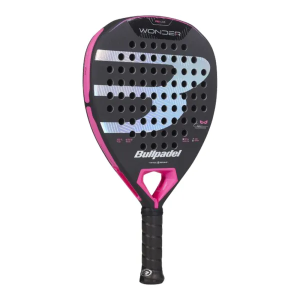 Ракетка для падела BULLPADEL Wonder 27, 497250, для продв.игроков, стекловолокно, карбон, черно-роз за 42&nbsp;969.20 ₽ в Череповеце