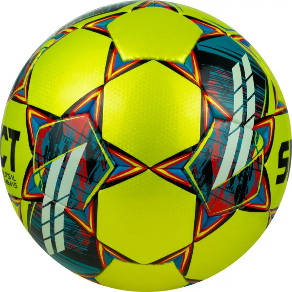 Мяч футзал. SELECT Futsal Mimas, 1053460550, р.4,FIFA Basic, 32 пан, гл.ПУ, руч.сш, жел-сине-красный за 6&nbsp;303.60 ₽ в Череповеце