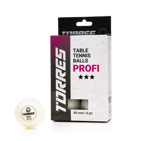 Мяч для наст. тенниса TORRES Profi 3*, TT23012, диам. 40+мм, упак. 6 шт, белый за 338.30 ₽ купить в Череповеце