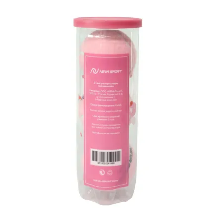 Мяч для падела NS Sakura, UAA2, уп.3 шт, сукно, нат.резина, розовый за 824.50 ₽ купить в Череповеце