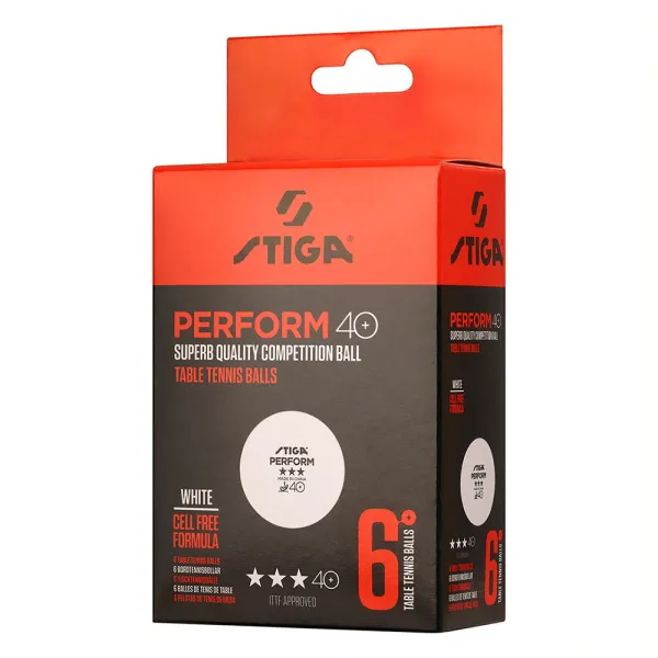 Мяч для наст. тенниса Stiga Perform 3***, 40+, 1113-2110-06, пластик, ITTF Appr., уп.6 шт, бел за 2&nbsp;121.60 ₽ в Череповеце