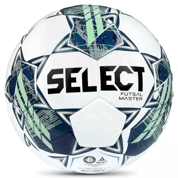 Мяч футзал. SELECT Futsal Master Shiny V22, 1043460004, р.4, Basic,32п, гл.ПУ, руч.сш,бел-син-зел за 7&nbsp;539.50 ₽ в Череповеце