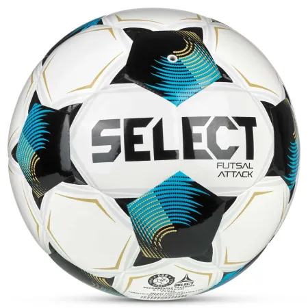 Мяч футзал. SELECT Futsal Attack V26, 1073471009, р.4, 32п, ПУ, руч.сш, бело-сине-черный за 5&nbsp;295.50 ₽ купить в Череповеце