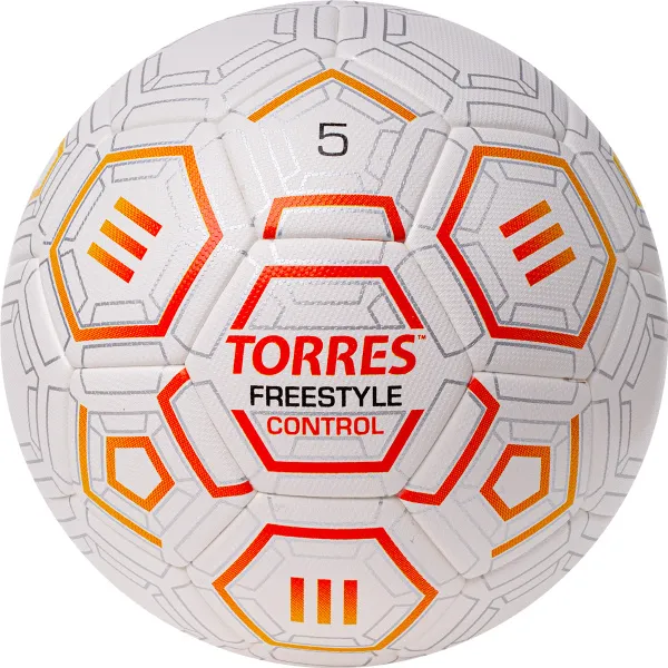 Мяч футб. TORRES Freestyle Control, F3231765, р.5, 32 п.,PU-Microfi, термосшив., бело-оран-сереб за 3&nbsp;464.60 ₽ в Череповеце
