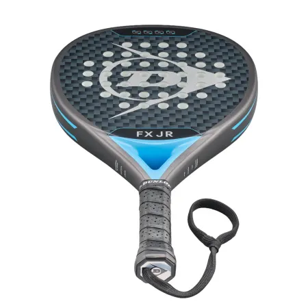 Ракетка для падела Dunlop FX Jr, 10370738, для юниоров, гибрид, графит, черно-голубой за 11&nbsp;019.40 ₽ купить в Череповеце