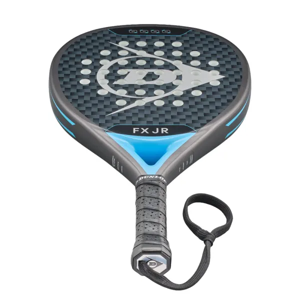 Ракетка для падела Dunlop FX Jr, 10370738, для юниоров, гибрид, графит, черно-голубой за 11&nbsp;019.40 ₽ в Череповеце