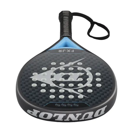 Ракетка для падела Dunlop FX Jr, 10370738, для юниоров, гибрид, графит, черно-голубой за 11&nbsp;019.40 ₽ купить в Череповеце