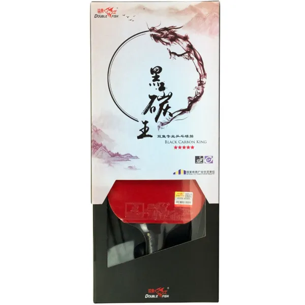 Ракетка для н/т DOUBLE FISH Black Carbon King Racket 5*****, для професс.,ITTF Appr.,накл.2,1,мм за 6&nbsp;434.50 ₽ в Череповеце