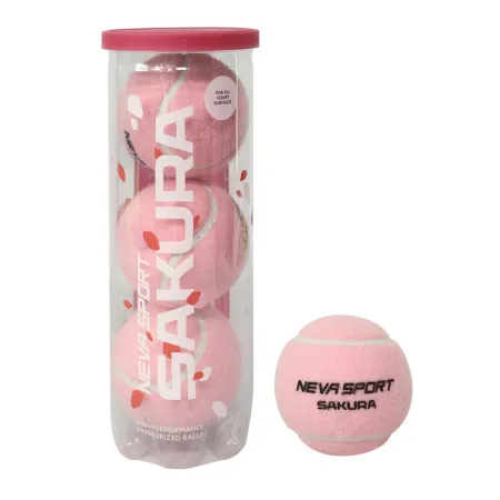 Мяч для падела NS Sakura, UAA2, уп.3 шт, сукно, нат.резина, розовый за 824.50 ₽ купить в Череповеце