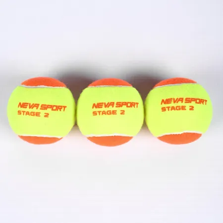 Мяч теннисный детский NS Orange, 5021005, уп.3 шт, резина, шерть, нейлон, желто-оранжевый за 613.70 ₽ купить в Череповеце