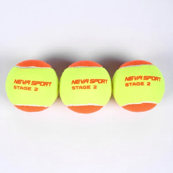Мяч теннисный детский NS Orange, 5021005, уп.3 шт, резина, шерть, нейлон, желто-оранжевый за 613.70 ₽ в Череповеце