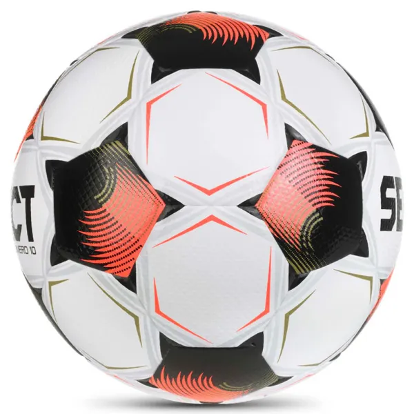 Мяч футб. SELECT Numero 10 V26, 0574071002, р.4, FIFA Basic, 32п, ПУ, гибр.сш, бело-черно-оранжевый за 8&nbsp;404.80 ₽ в Череповеце